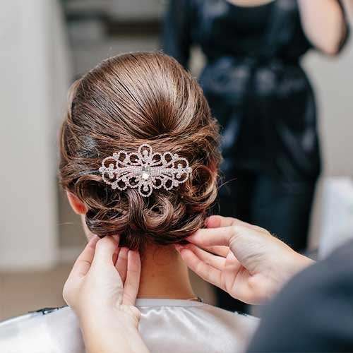 Bridal hair styling
